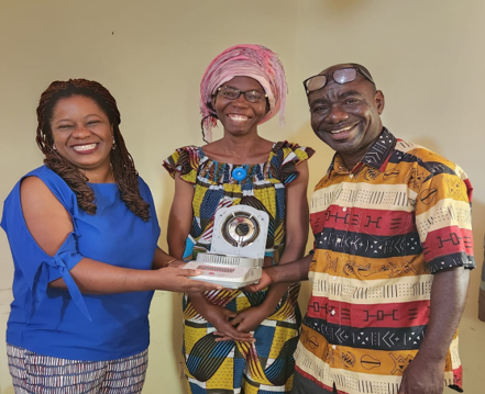 L to R - Caroline Bamba, Mrs. Yao and Mr. Béni