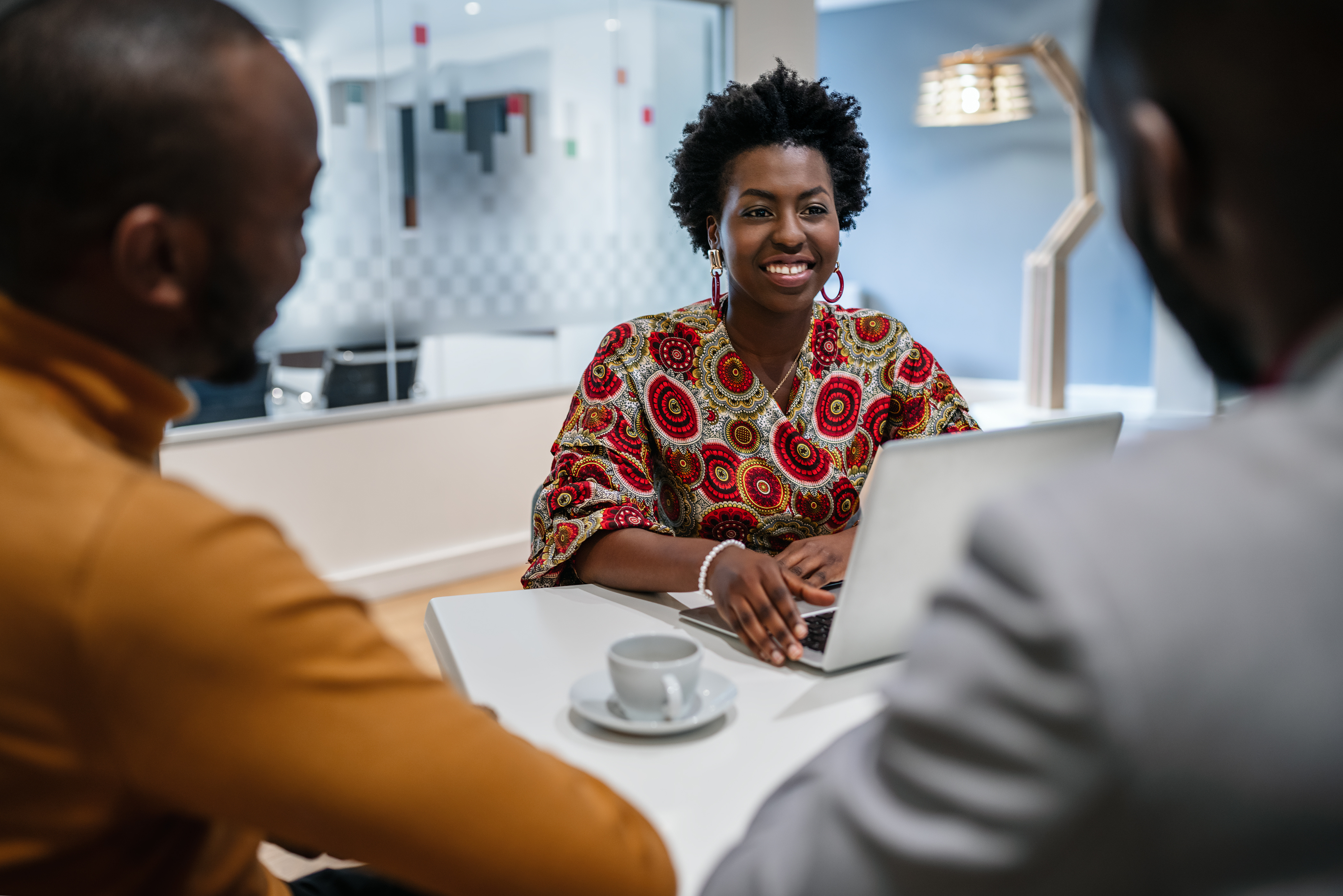 Woman at meeting