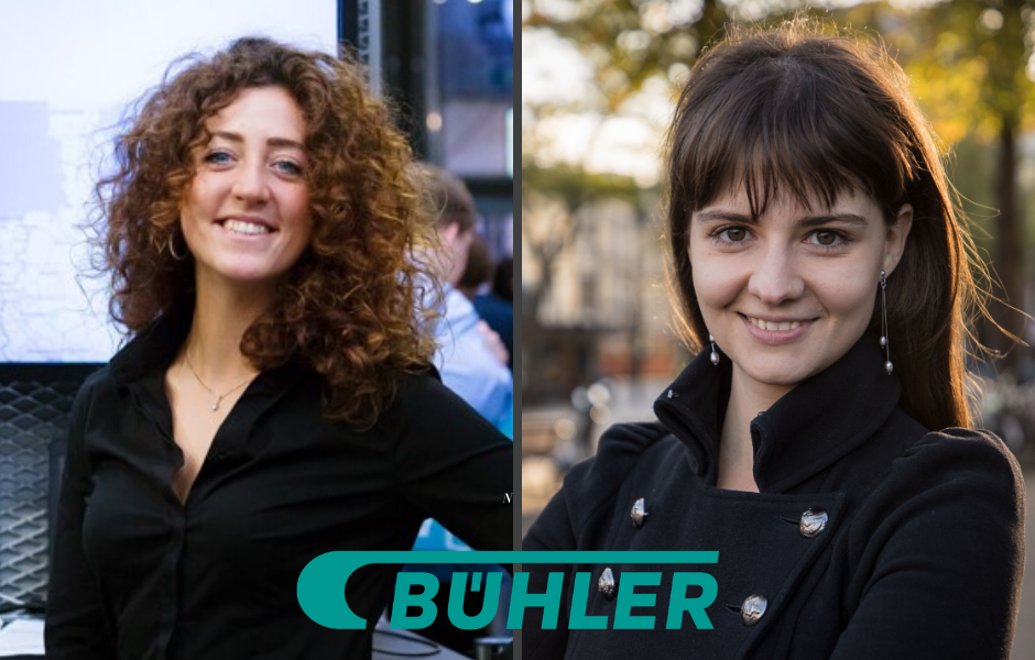 Buhler volunteers: Camilla Cavalier and Sorana Ionita