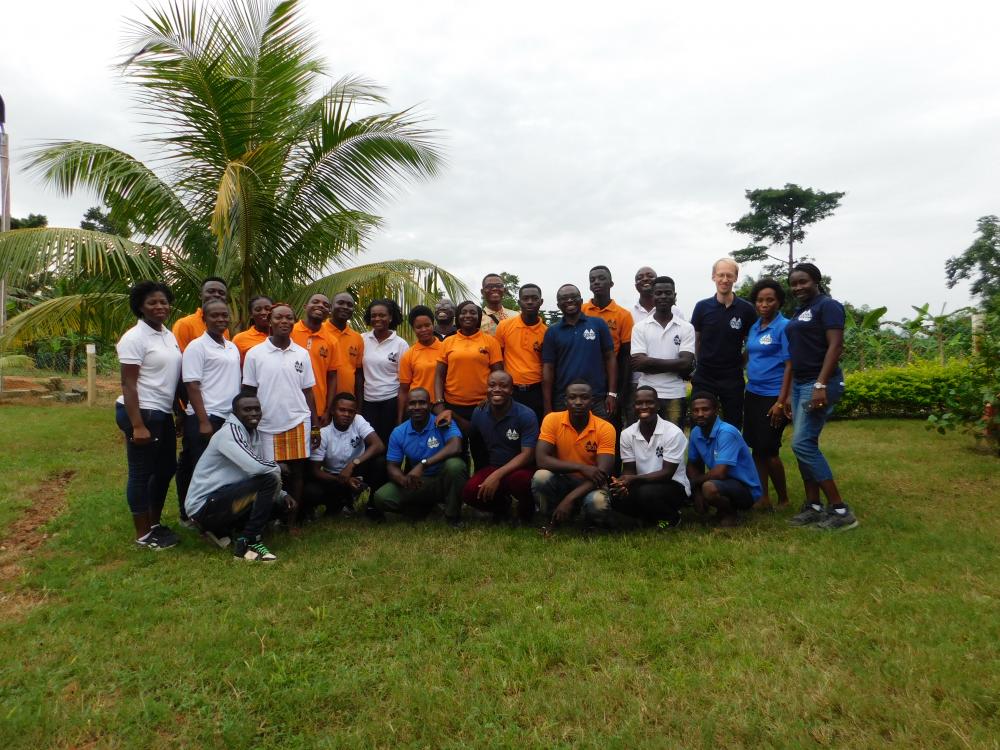 Photo of Taste Cocoa Ghana staff outside 